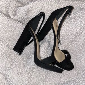 Black block heels